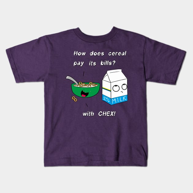 For Ce-REAL! Kids T-Shirt by DitzyDonutsDesigns